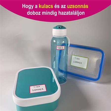 Címke, műanyag, iskolai, 31x15 mm, kézzel írható, AVERY ZWECKFORM, színes, 48 címke/csomag